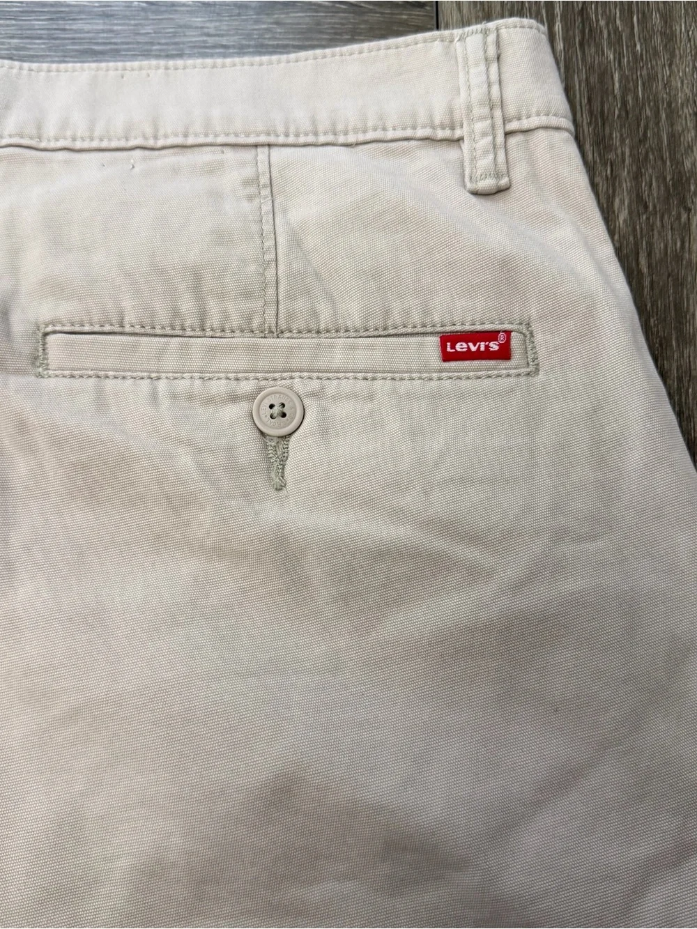 Levi's XX Chino Men's Relaxed Fit Beige Cotton Elastane Shorts Pockets Size 34
